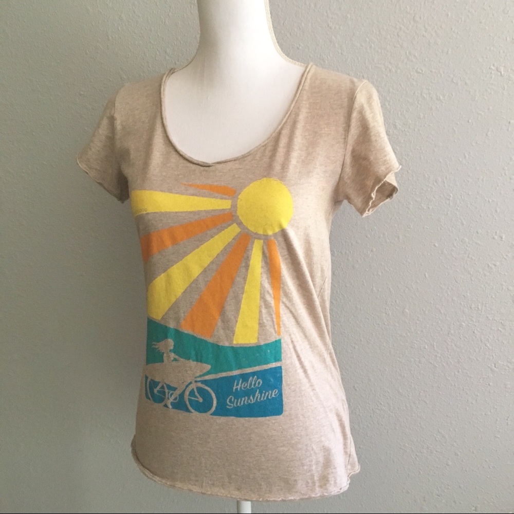 LIFE IS GOOD T Shirt Hello Sunshine Tee Sz Small